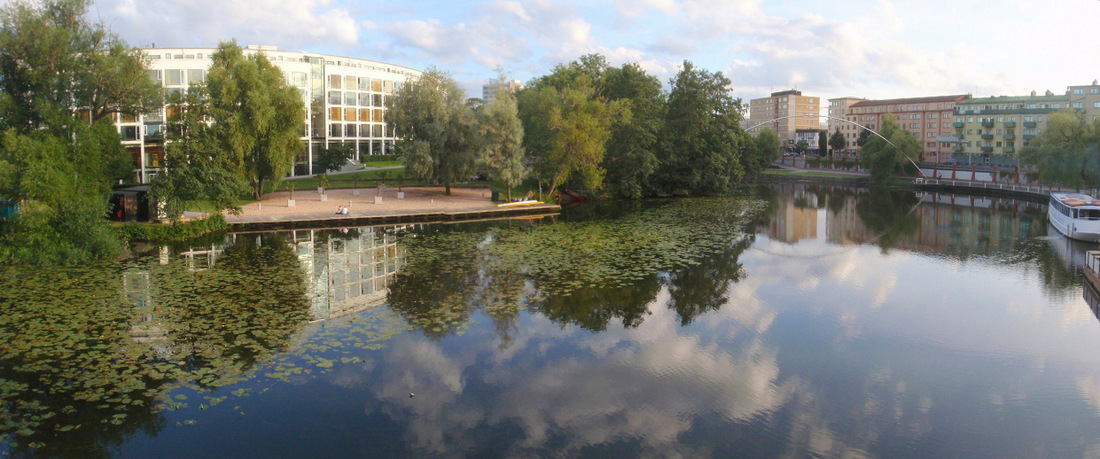 View from the same Link&ouml;ping bridge, above.